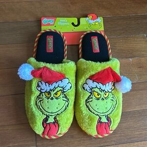 Grinch Mens Slippers Christmas Holiday New